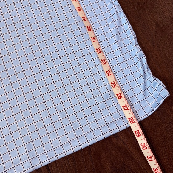 Collars & Co. Performance Polo - Men’s Medium - Blue Windowpane Grid - Picture 4 of 6